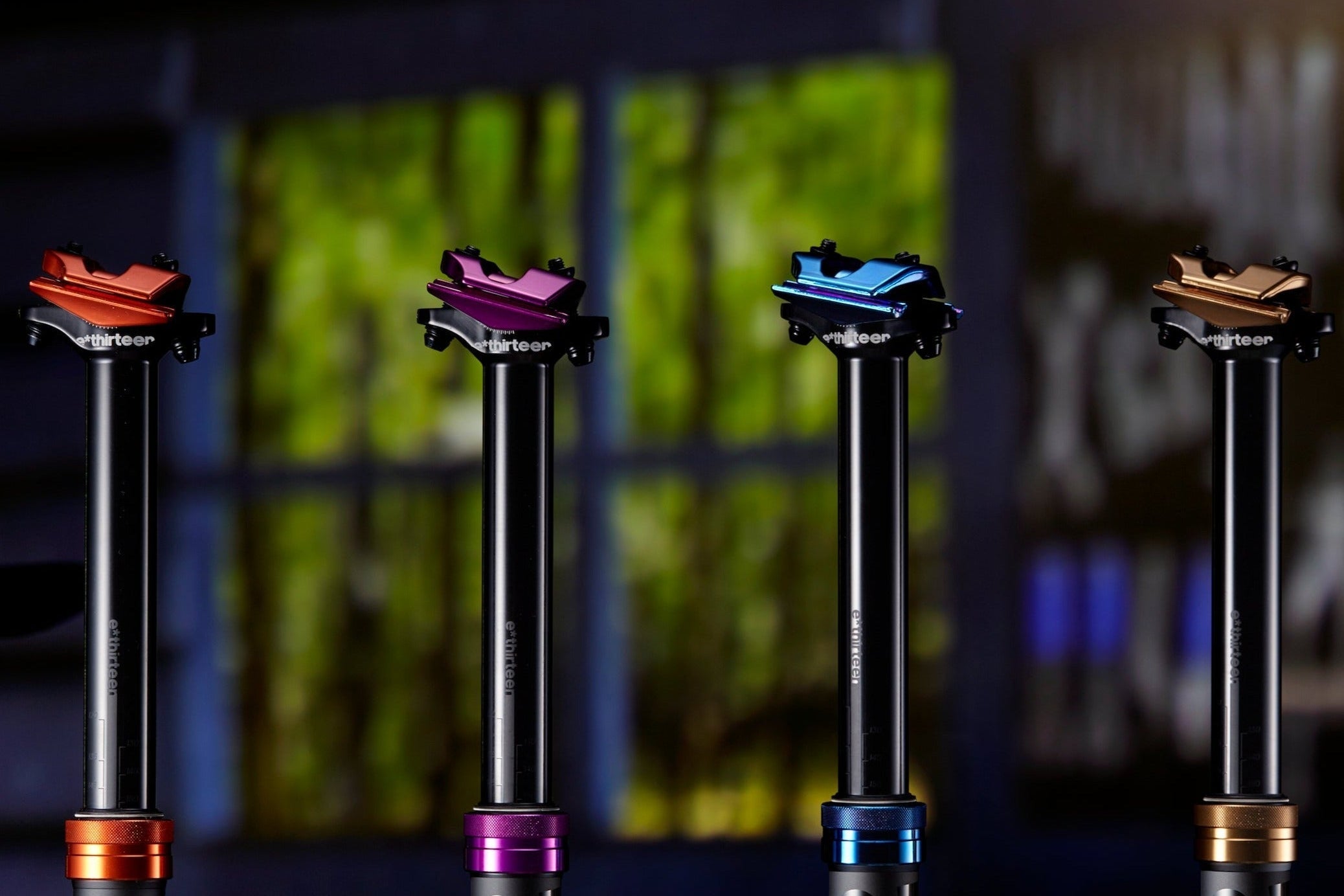 Vario Infinite dropper posts in all four color kit finishes