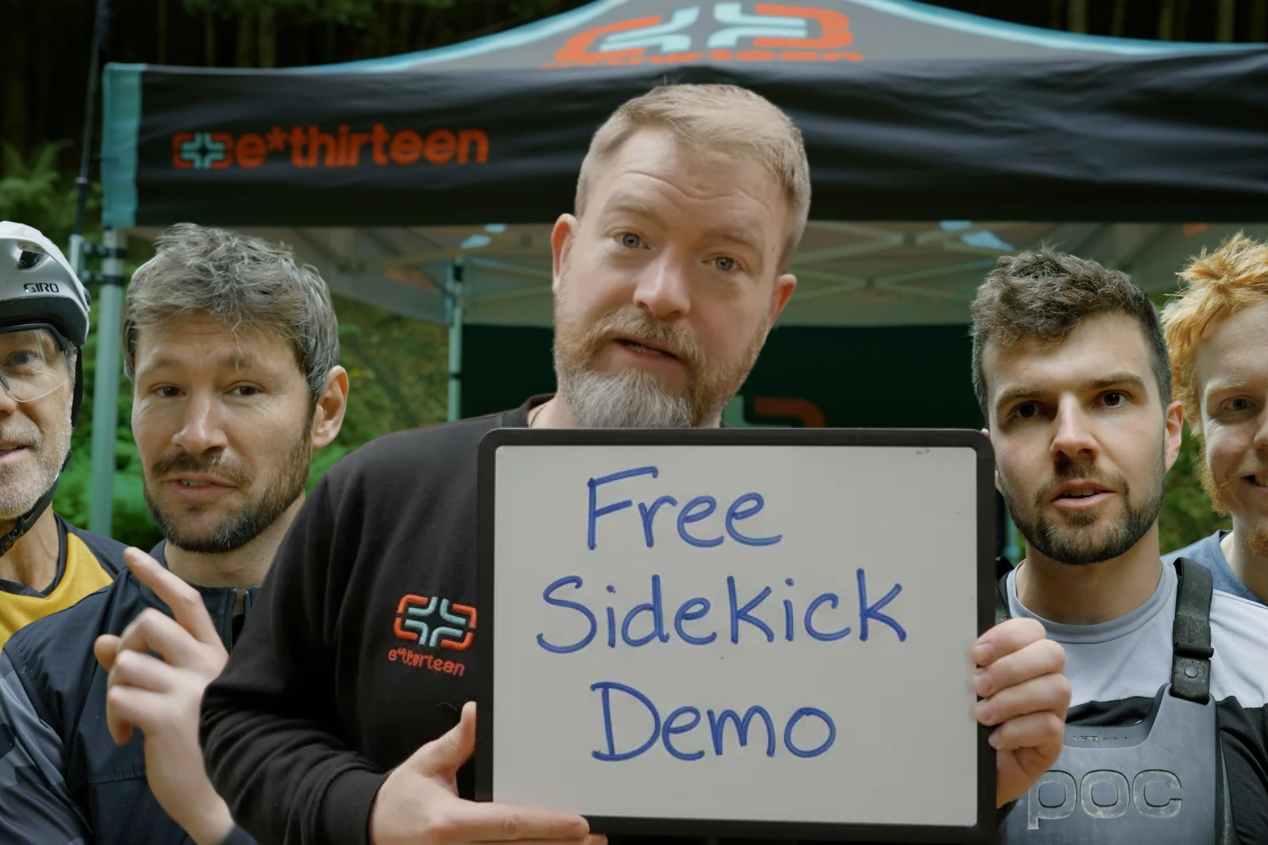 A rider on the trail at Redwood Park during the Sidekick demo day.